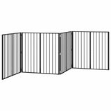 Dog Gate 4 pcs Black 100 x 100 cm Galvanised Steel 891990