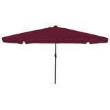 Garden Parasol Bordeaux Red 395 x 395 x 245 cm Polyester 42003648