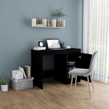 801797 Desk Black 100x50x76 cm Engineered Wood
