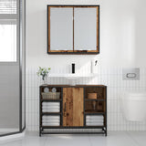 Wall Shelf with Shelf Wall-mounted Old Wood 65 x 20 x 60 cm 883608