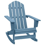 Garden Adirondack Rocking Chair Solid Fir Wood Blue 315885