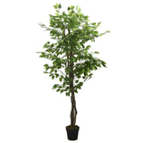 Artificial Ficus Tree 630 Leaves 120 cm Green 359016