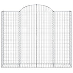 Arched Gabion Baskets 20 pcs 200x50x160/180 cm Galvanised Iron 3146398