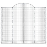 Arched Gabion Baskets 20 pcs 200x50x160/180 cm Galvanised Iron 3146398