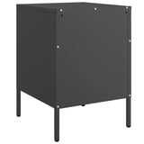 ZNTS Bedside Cabinets 2 pcs Black 36x39x50.5 cm Steel 842923