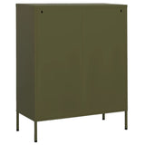 Storage Cabinet Olive Green Steel 80x35x101.5 cm 336153