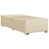 Box Spring Bed with Mattress Cream 100x200 cm Fabric 3285797