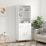 Highboard White 69.5x34x180 cm Engineered Wood 3200505