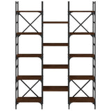 Bookshelf Brown Oak 127.5x28.5x172.5 cm Engineered Wood 838872