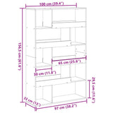 Bookcase White 100x33x156.5 cm Engineered Wood 3309339