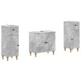 2 Piece Bathroom Cabinet Set ALKMAAR Concrete Grey 3417993
