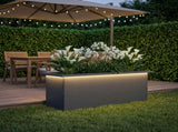 Garden Planter with LED Antracite 30 x 80 x 30 cm Steel 8008102