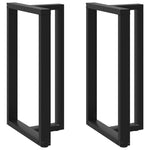 ZNTS Bar Table Legs T-Shaped 2 pcs Black 60x35x cm Steel 4013092