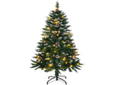 5 FT Artificial Snow Tipped Christmas Tree with DIY 100 Warm Lights Battery Operated, 21 Pine Cones, 34791300