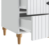 Bedside Cabinet White 43x 41 x 66.5 cm Engineered Wood 894095