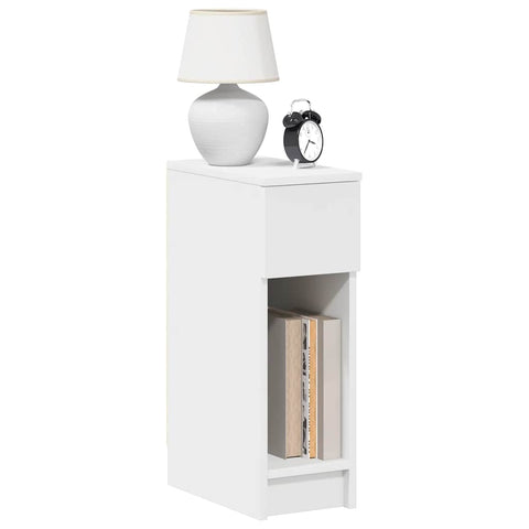 ZNTS Bedside Cabinet with Drawer White 20x36x60 cm 858695