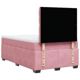 Box Spring Bed with Mattress Pink 120x200 cm Velvet 3290893