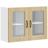 Kitchen Wall Cabinet with Glass Door Kalmar Sonoma Oak Engineered Wood 853610