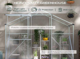 6 x 2.5ft Polycarbonate Greenhouse Walk-In Green House with Rain Gutter, Sliding Door, Window, T3398P328380