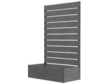 34 x 69.5cm Garden Planter Box, with Back Trellis, Grey T3398P317836