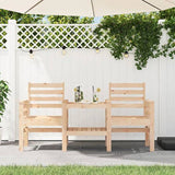 Garden Bench with Table 2-Seater Solid Wood Pine 825156