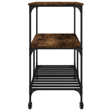 Kitchen Trolley Smoked Oak 100x50x95 cm Engineered Wood 842308