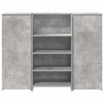 Reception Desk Concrete Grey 135x50x103.5 cm Engineered Wood 3324190