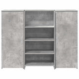 Reception Desk Concrete Grey 135x50x103.5 cm Engineered Wood 3324190
