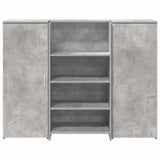 Reception Desk Concrete Grey 135x50x103.5 cm Engineered Wood 3324190