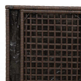 Cushion Box with Storage Brown 50 x 50 x 50 cm Poly Rattan 365409