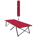 Folding Camping Bed 2 pcs Red 206 x 76 x 74 cm Oxford fabric 42003170
