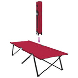 Folding Camping Bed 2 pcs Red 206 x 76 x 74 cm Oxford fabric 42003170
