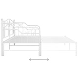 Sofa Bed Frame White Powder-coated metal Single 324765