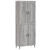 Highboard Grey Sonoma 69.5x34x180 cm Engineered Wood 3199575