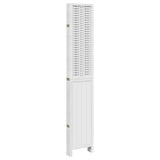 Room Divider 6 Panels White Solid Wood Paulownia 358732