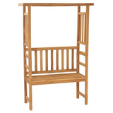 Garden Bench with Pergola 115 cm Solid Teak Wood 316170
