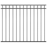 Fence Panel ASSEN Steel 1.7x1.5 m Black 146319