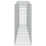Arched Gabion Baskets 5 pcs 400x50x120/140 cm Galvanised Iron 3145972