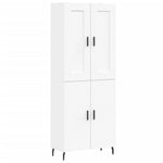 Highboard White 69.5x34x180 cm Engineered Wood 3199569