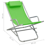 Rocking Chairs 2 pcs Steel Green 310339