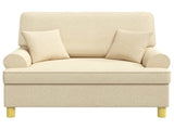 Armchair with Cushions Cream Fabric 42043511