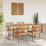 Garden Dining Table Grey 160 x 80 x 75 cm 4010603