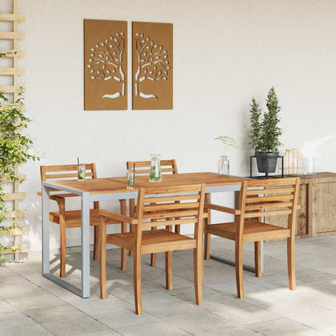 Garden Dining Table Grey 160 x 80 x 75 cm 4010603