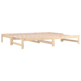Pull-out Day Bed without Mattress 2x cm Solid Wood Pine 820432