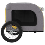 Pet Bike Trailer Yellow and Grey Oxford Fabric and Iron 93833