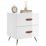 Bedside Cabinet High Gloss White 40x35x47.5 cm Engineered Wood 827248