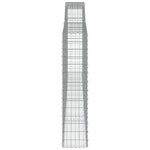 Arched Gabion Baskets 2 pcs 400x30x140/160 cm Galvanised Iron 3146892