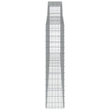 Arched Gabion Baskets 2 pcs 400x30x140/160 cm Galvanised Iron 3146892