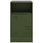 ZNTS Bedside Cabinet Olive Green 34.5x39x62 cm Steel 841771