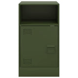 ZNTS Bedside Cabinet Olive Green 34.5x39x62 cm Steel 841771